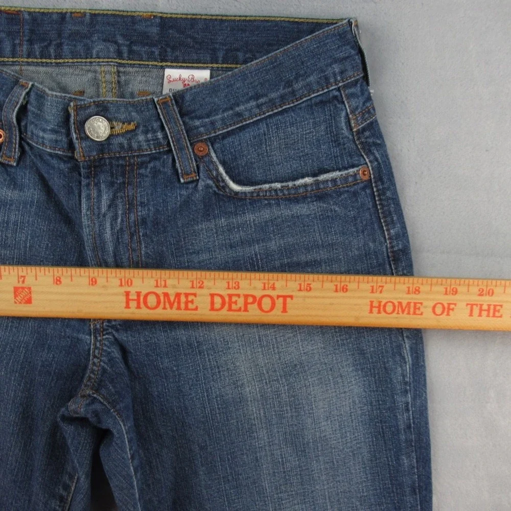 Lucky Brand Dungarees Classic Fit Crop Jeans Blue Denim 8AF9010-08N Mens Size 27